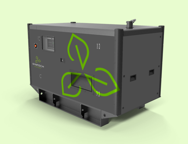 Temporary and off-grid power generation using Syntech ASB B100 BS En 14214 Biofuel