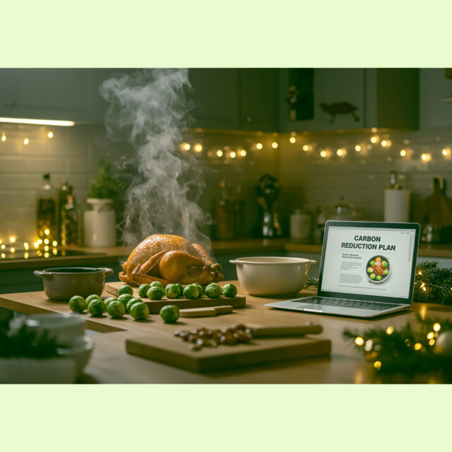 Christmas dinner with carbon reduction plan