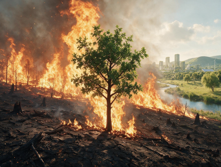blog 112 Syntech Biofuel The Day the Earth Caught Fire - vegetation and landscape burning.